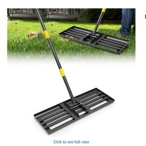 Lawn Leveling Rake Heavy Duty Adjustable Handle